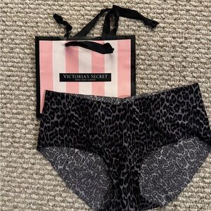 Victoria's Secret Black and Gray Leopard panties Sz M